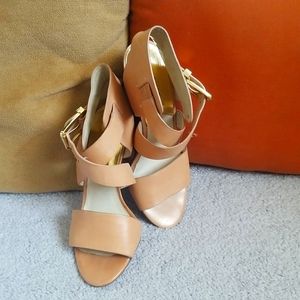 Michael Kors Leather Upper Sandals